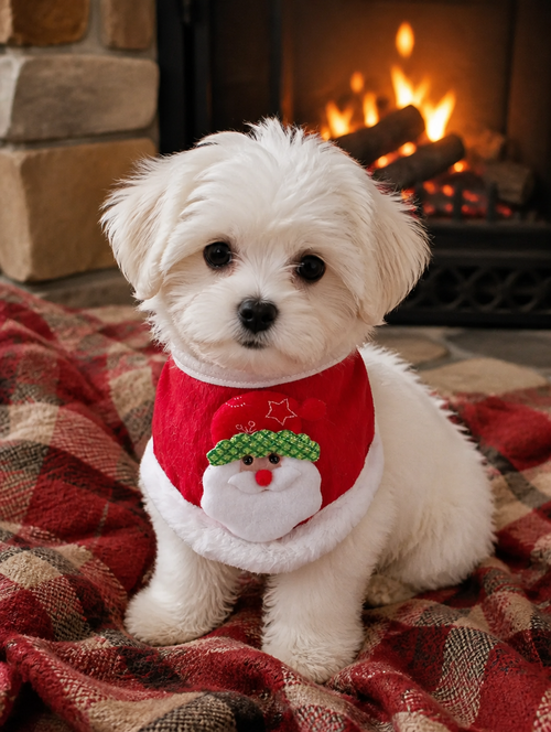 Santa Face Bib