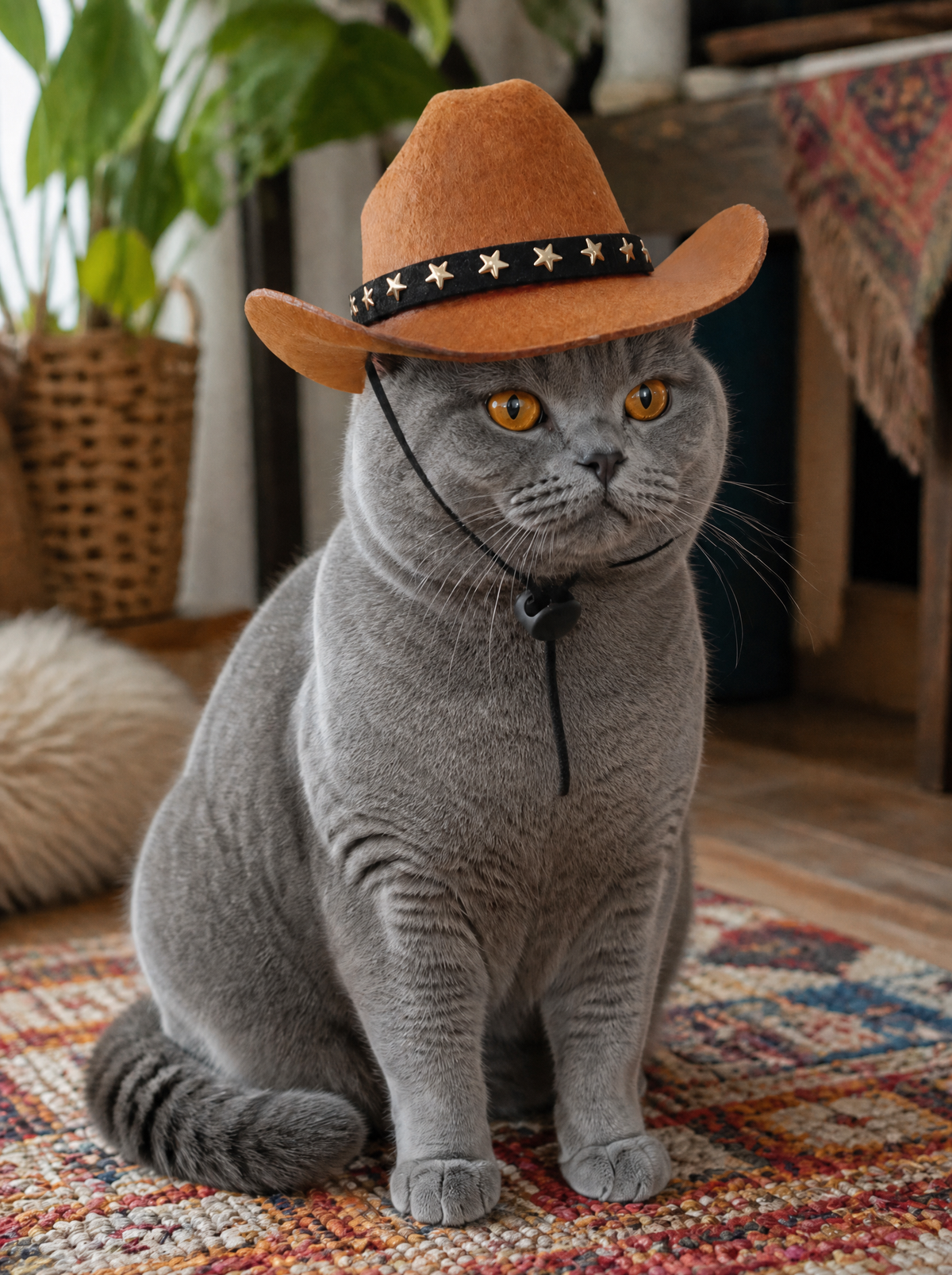 Cowboy hat for cats and small dogs